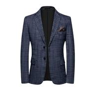 Giacche da uomo slim fit business casual moda all-in-one banchetto bello tendenza, Blu navy, XL