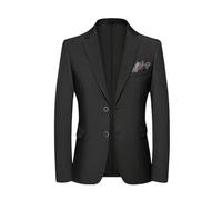 Giacche da uomo slim fit business casual moda all-in-one banchetto bello tendenza, Nero, XL