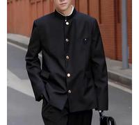 Giacche giapponesi da uomo per uniformi scolastiche primaverili e autunnali, giacche casual (S nero)