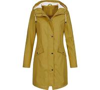 Giacche impermeabili da donna leggera giacca antipioggia da donna con cappuccio tinta unita lunga con cappuccio impermeabile antivento giacca a vento con tasche trench da donna per attività all'aperto