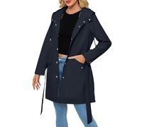 Giacche impermeabili da donna Longline Giacca da trekking da donna Cappotto impermeabile con cappuccio Trench Cappotti per le donne Impermeabile lungo Plus Size Giacca da pioggia leggera Giacca a