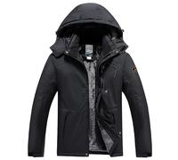 Giacche impermeabili da uomo, foderate in pile, caldo cappotto invernale, giacca a vento con tasche con cappuccio, traspirante, in peluche, per sci, softshell, parka, trench, escursionismo