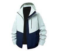 Giacche impermeabili da uomo, vestibilità rilassata, giacca antipioggia con cappuccio, maniche lunghe, cerniera, giacche sportive antivento, impermeabile, giacca a vento, giacca casual da uomo da