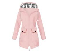 Giacche impermeabili taglie forti per le donne impermeabili da donna impermeabili con cappuccio giacca da lavoro rosa con tasche confezione giacca impermeabile cappotto invernale taglia 24 giacche