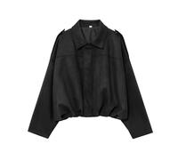 Giacche in pelle scamosciata per le donne Bomber in pelle scamosciata sintetica Casual Oversize Zip Up Cappotti da pilota ritagliati da donna Giacche impermeabili leggere 2025 Autunno Inverno Moda Y2k