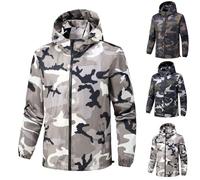 Giacche in pile da uomo con cappuccio mimetico con zip intera per uomo giacche da esterno con cappuccio mimetiche felpa a maniche lunghe giacca sportiva casual con coulisse abbigliamento sportivo