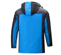 Giacche invernali da uomo giacca impermeabile all'aperto traspirante escursionismo cappotti antipioggia con cappuccio trench leggero giacche a vento da montagna, blu cielo, L