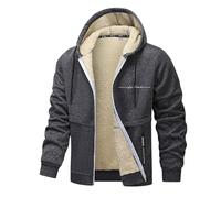 Giacche Invernali Uomo - Giacca Invernale da Uomo, Giacca Foderata con Cappuccio, Cappotto da Uomo con Cerniera, Giacca Antivento da Esterno da Uomo, Giacca Calda, Cappotto Invernale (Dark Gray, XXL)