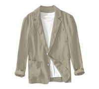 Giacche Leggere Estive da Uomo Capispalla in Cotone E Lino dal Taglio Ampio Elegante Blazer Casual A Tre Bottoni Cappotti Sportivi Primaverili A Tinta Unita Blazer