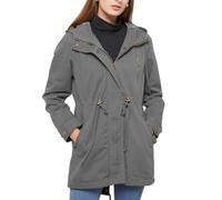 Giacche militari casual e leggere da donna Anorak Utility a vita alta con coulisse e cappuccio con zip