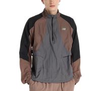 New Balance - Better Run Water Resistant Jacket - Giacca da corsa L grigio/marrone