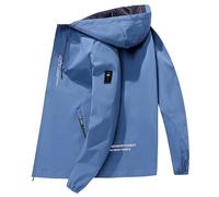 Giacche piumino uomo piumino interno ispessito esterno per indossare piumino bianco freddo cappotto grigio uomo inverno, Blu, M