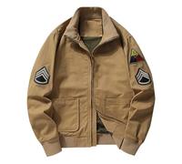 Giacche Primaverili Uomo- Giubbino Bomber - Casual Leggero Jacket Cotone All'aperto Collo da Baseball Estivo Giacca Militare Giubbotto Estivo Giubbotto Cort per Il Tempo Libero