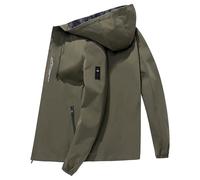 Giacche softshell da uomo con cappuccio calde giacche da uomo giacca sportiva leggera con tasche con cerniera giacca a vento alla moda impermeabile impermeabile con zip felpa con cappuccio vestibilità