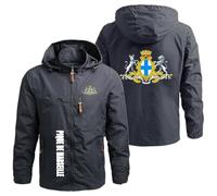 Giacche Softshell da Uomo Felpe con Cappuccio per P.d. Marseille Cappotto da Esterno Giacca A Vento da Corsa Cappotto Impermeabile Giacca Leggera con Cappuccio Top Gray-1 3XL