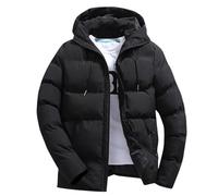 Giacche trapuntate da uomo con cappuccio, giacche imbottite per il freddo Giacca a vento con risvolto spesso capispalla con chiusura a zip intera cappotto antivento da uomo a maniche lunghe cappotto