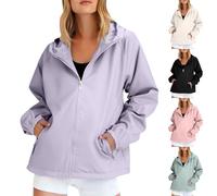 Giacche universitarie da donna Giacche leggere impermeabili Escursionismo Ciclismo Abbigliamento sportivo Softshell Cappotti antipioggia Trend Funzionale Activewear Giacca con cappuccio leggera