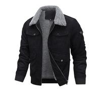 Giacche Uomo Invernali in Pile Taglie Forti Trench Tinta Unita Basic Cappotto con Tasche Elegante Sportivo Autunno Inverno Cappotti Leggera Jacket Slim Fit Giubbotto Regular Fit Giacca Maniche Lunghe