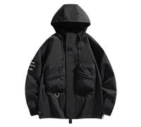 Giacche Uomo Invernali - Piumino Uomo Invernale Giacca da tempesta di vento da lavoro all'aperto maschile con frontiera per commercio estero Giacca da uomo da donna di grandi dimensioni con cappuccio