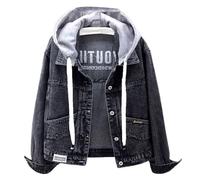 Giacchetto Jeans da Donna,Cardigan Abbottonato Estivo Cappotto di con Scialle Lavaggio Casual Giacca Tasche Open Frontale Tinta Unita Larghi Leggero per la Mezza Stagione