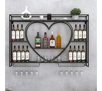 Giaccia di vino a parete in metallo con portafamena di champagne porta vetro design moderno per cucina del ristorante e bar di grandi dimensioni (100x15x80cm/39x6x31in) colore in oro elegante