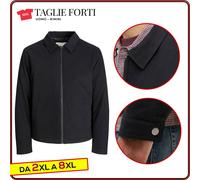 giaccone uomo TAGLIE FORTI giubbotto invernale nero da 3 XL a 8 XL Jack & Jones