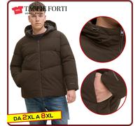 giaccone uomo TAGLIE FORTI giubbotto invernale nero da 3 XL a 8 XL Jack & Jones