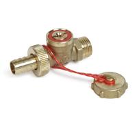 'Giacomini R608 - Rubinetto quadrante R608 3/4 macho-portagoma senza cromo/cromata
