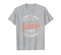 Giacomo l'Uomo Il Mito la Leggenda Maglietta, Uomo, Grigio Melange, S