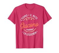 Giacomo l'Uomo Il Mito la Leggenda Maglietta, Uomo, Rosso mélange, 3XL