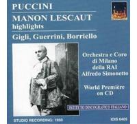 Giacomo Puccini Manon Lescaut (Highlights) (Simonetto) (CD) Album