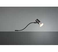 GIADA H2O APPLIQUE SPOT ORIENTABILE NERO DA AVVITARE SU SPECCHIO IP44 H. 11,5CM 1 LUCE ATTACCO GU10