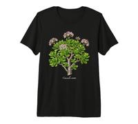 Giada Pianta Illustrazione Crassula ovata Maglietta Premium