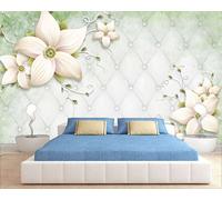 Giada Rosa rara bianca pura 3D Tenda Bloccare Foto Stampa Tendaggio Drappo Tessu