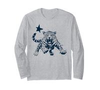 Giaguaro Gatto Grande Stella Leopardo Selvaggio Maglia a Manica