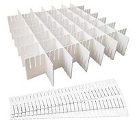 GIAK Divisori Per Cassetti Separatori Per Cassetti Regolabili 8 PCS Bianco Organizzatore Per Cassetti Per Ufficio Bagno Cucina o Camera da Letto Organizzatore Cassetti