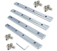 GIAK T Track 30X30 Slot 8 Tipo T Slot in Lega di Alluminio 4 pezzi Binario a T Linea Retta Connettore Con Viti e Chiave Inglese Utilizzato per Profilo Architettonico Profilo in Alluminio