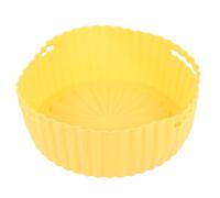 Gialla, Teglia in Silicone per Friggitrice ad Aria, Riutilizzabile | Maniglie Integrate, per Patatine e Fritture, Uso Domestico e Forno, Protegge il Cestello