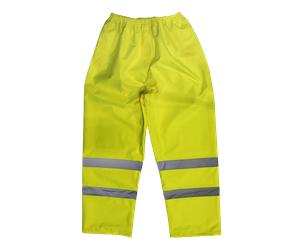 Giallo Alta Visibilità Impermeabile Pantaloni - Medio - Sealey 807M Nuovo
