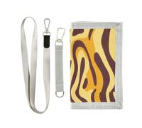Giallo Animal Skin trifold mens trifold portafoglio regali per giovani Trendy colorato mens sottile portafoglio con cordino billetera minimalista para hombre, Pelle di animale gialla, 1 size