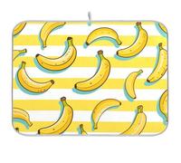Giallo Bianco A Righe Frutta Banana Cucina Contatore Accessori Piatto stuoia XL Stuoia di asciugatura per Piatti 18 x 24