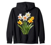 Giallo Bianco Primavera Narciso Bouquet Forme Mania Felpa con Cappuccio