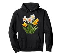 Giallo Bianco Primavera Narciso Bouquet Forme Mania Felpa con Cappuccio