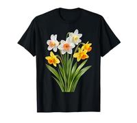 Giallo Bianco Primavera Narciso Bouquet Forme Mania Maglietta