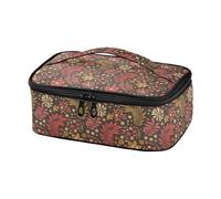 Giallo Borgogna Fiori Piante Glam Borse per il pranzo per le donne Mini Lunch Bag Lunch Box Borsa Termica Lunch Box Camping