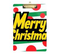 Giallo Buon Natale Testo fresco Appunti Trasparente per Calcio Softball Coaching Dimensioni 9 x 12.5 Tabla para escribir