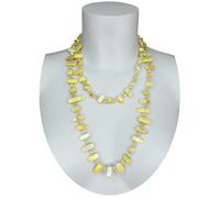 Giallo Collana Lunga Madreperla,perle,pietre Dure,cristalli da donna M/35