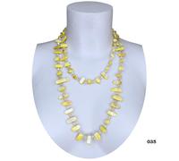 Madreperla Collana Lunga 110cm e Cristalli da Donna Perle Perline Naturale
