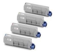Yellow compatible oki c610 n,c610 dn,c610 dtn.6k 44315305
