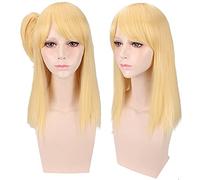 Giallo dorato Mezza Cravatta E Metà Capelli Fairy Tail Lucy Hartfilia Golden Split Cos Parrucca Cosplay Resistente Al Calore